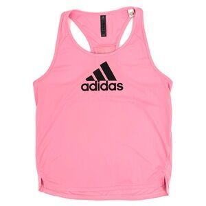 ⭐️Adidas Womens Pink Racerback Tank Top Logo Gym Activewear Sportswear Scoopneck